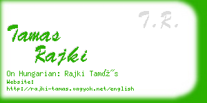 tamas rajki business card